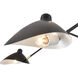 Risley 81.5 inch 3 watt Matte Black with Aged Brass Floor Lamp Portable Light
