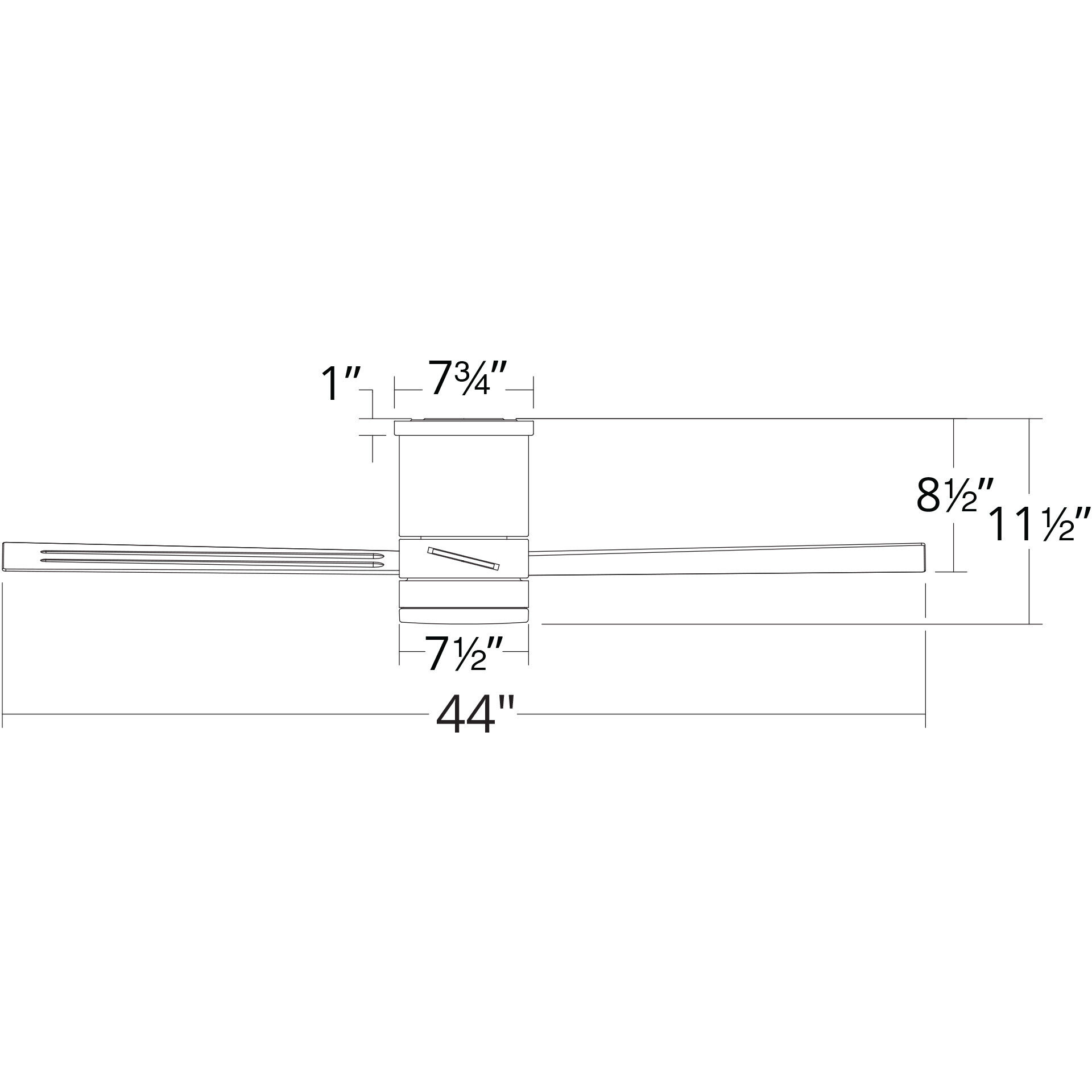 Axis 44 inch Matte White Flush Mount Ceiling Fan in 2700K