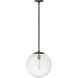 Warby LED 14 inch Aged Zinc Indoor Chandelier Ceiling Light in Clear