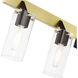 Beckett 6 Light 48 inch Satin Brass Vanity Sconce Wall Light