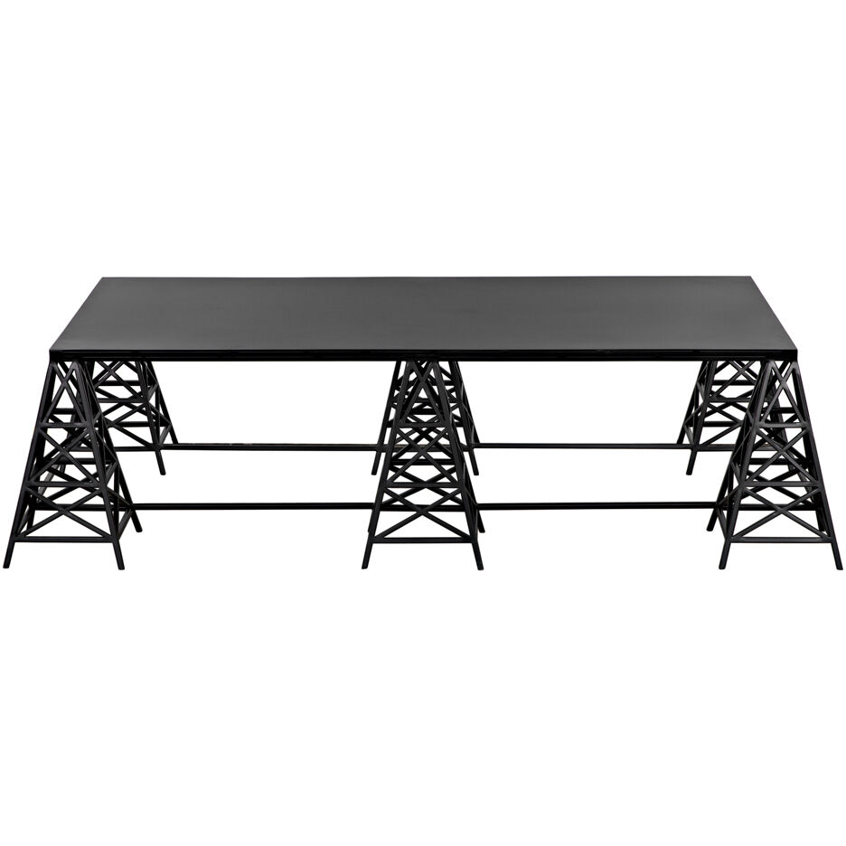 Brixton 64 X 38 inch Matte Black Coffee Table