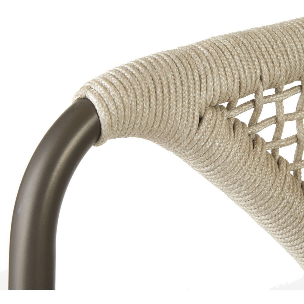 Enzo 36.5 inch Buff and Blackened Bronze Outdoor Counter Stool