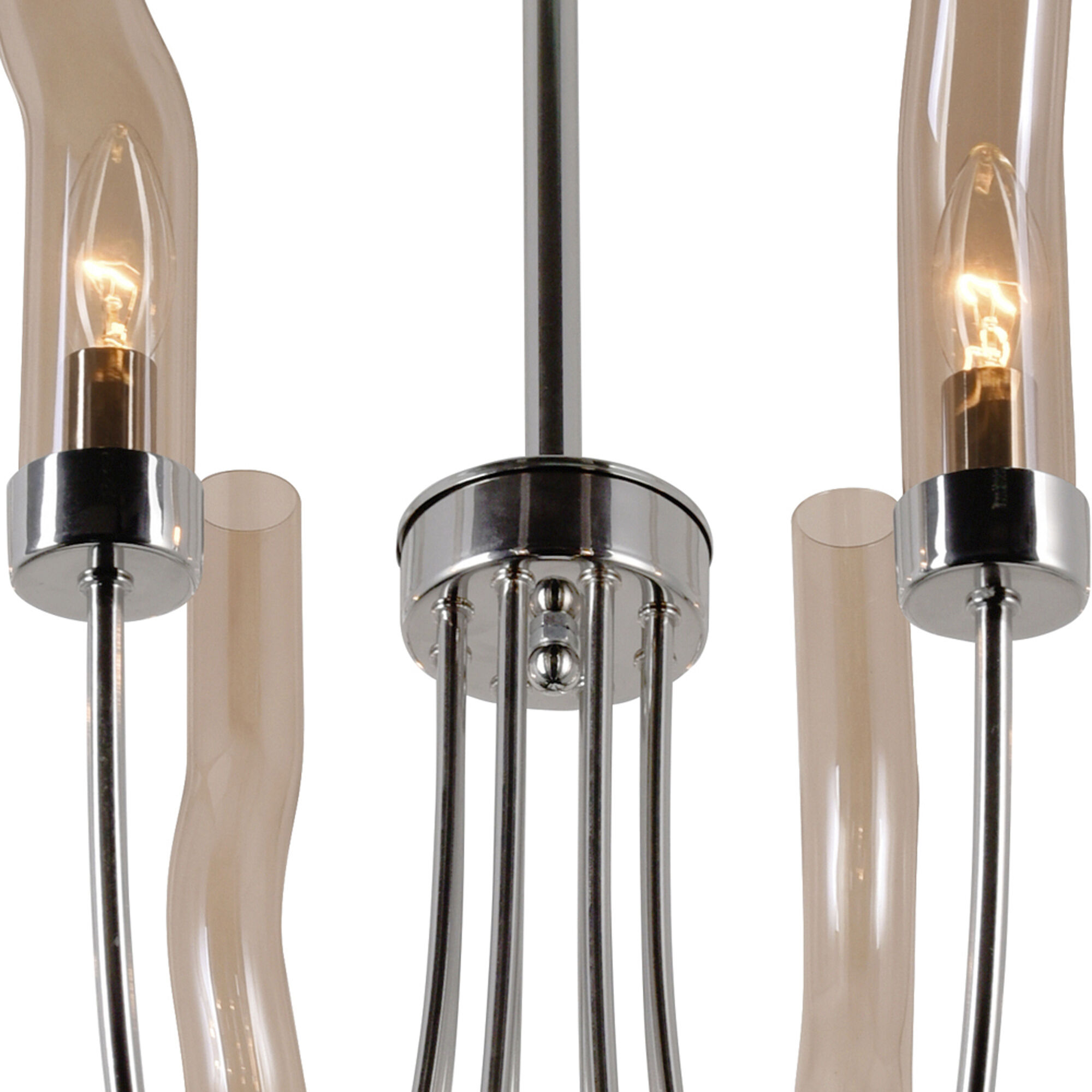Meduse 8 Light 21 inch Polished Nickel Up Chandelier Ceiling Light