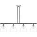 Ballston Ballston Dome LED 48 inch Polished Chrome Island Light Ceiling Light in Clear Glass