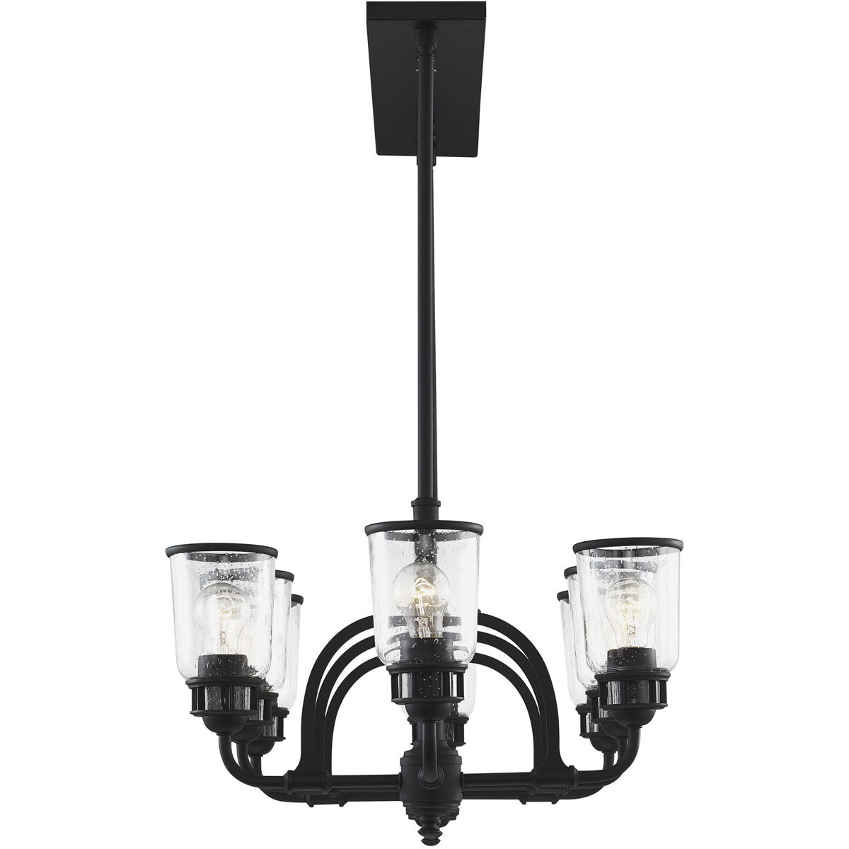 Lawrenceville 8 Light 21 inch Black Chandelier Ceiling Light