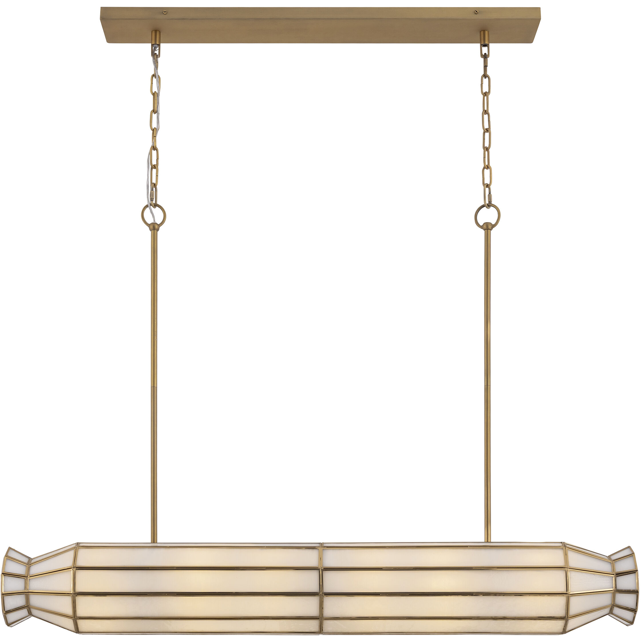 Jaxen 6 Light 48 inch Legacy Brass Linear Chandelier Ceiling Light