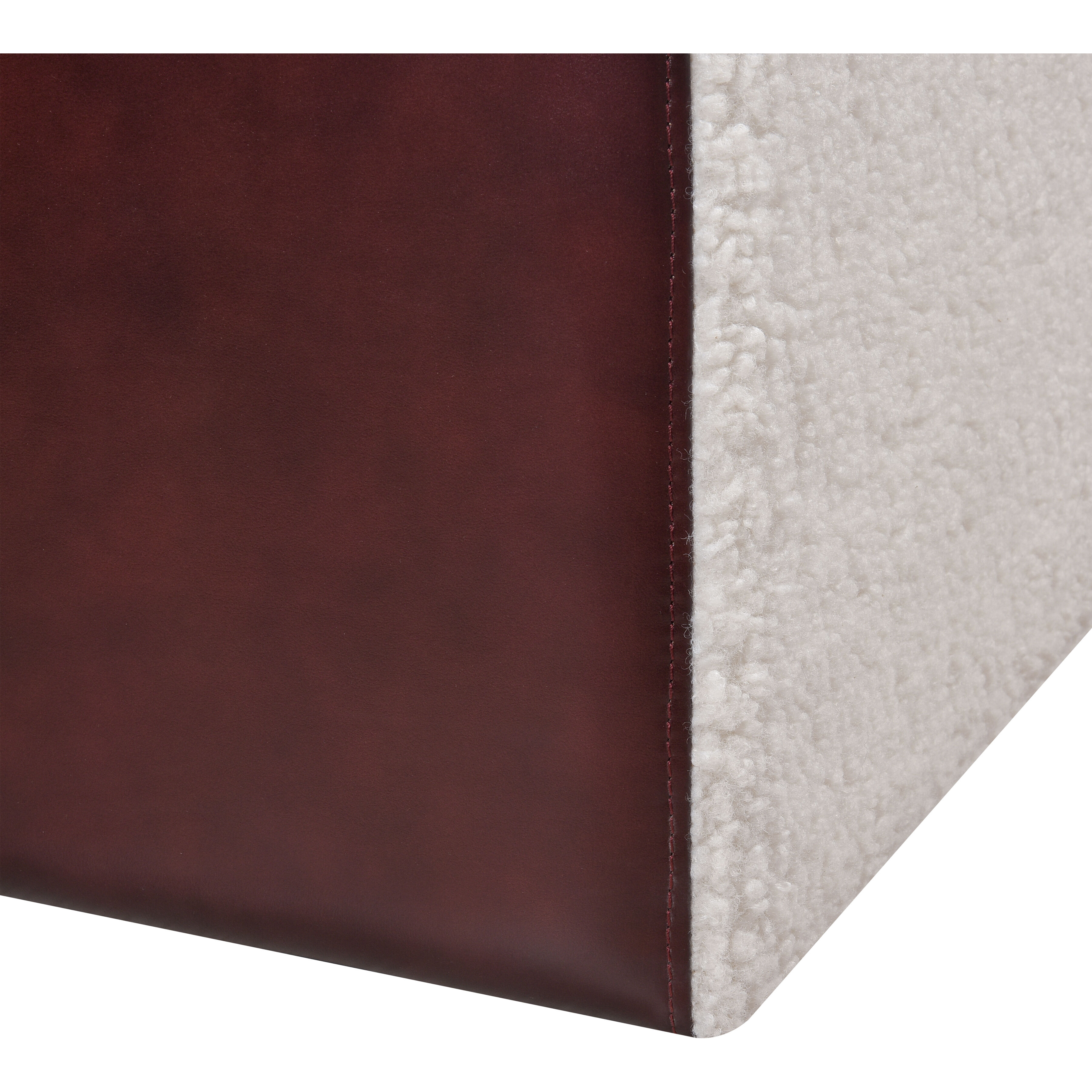 Polina 18 inch Brown with White Accent Stool