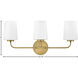 Kline LED 23.75 inch Heritage Brass Bath Light Wall Light