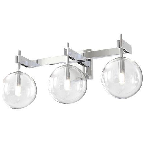 Courcelette 3 Light 17 inch Chrome Vanity Light Wall Light