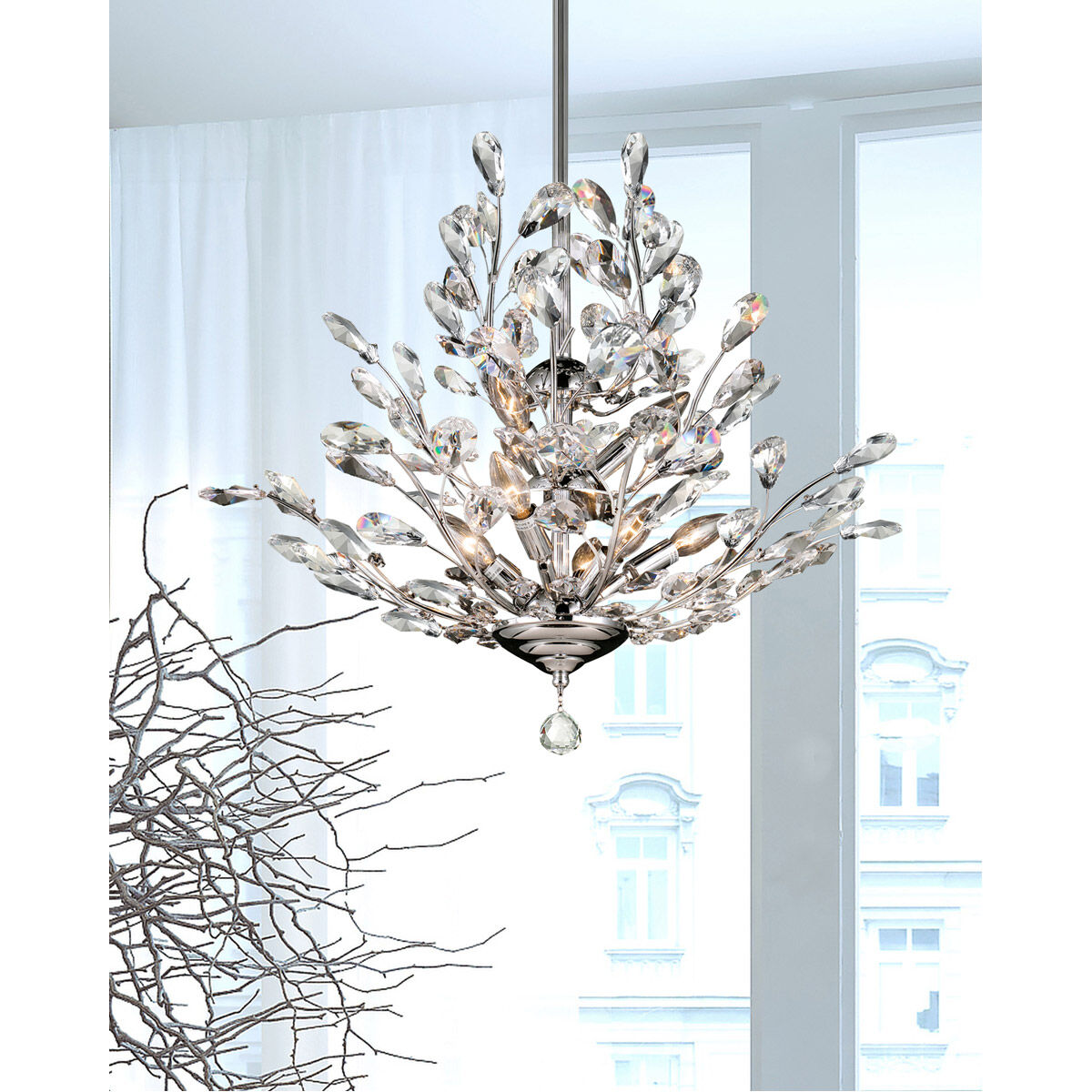 9 light crystal chandelier on sale