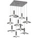 Cumulus LED 37 inch Graphite with White Metal Multi-Pendant Ceiling Light