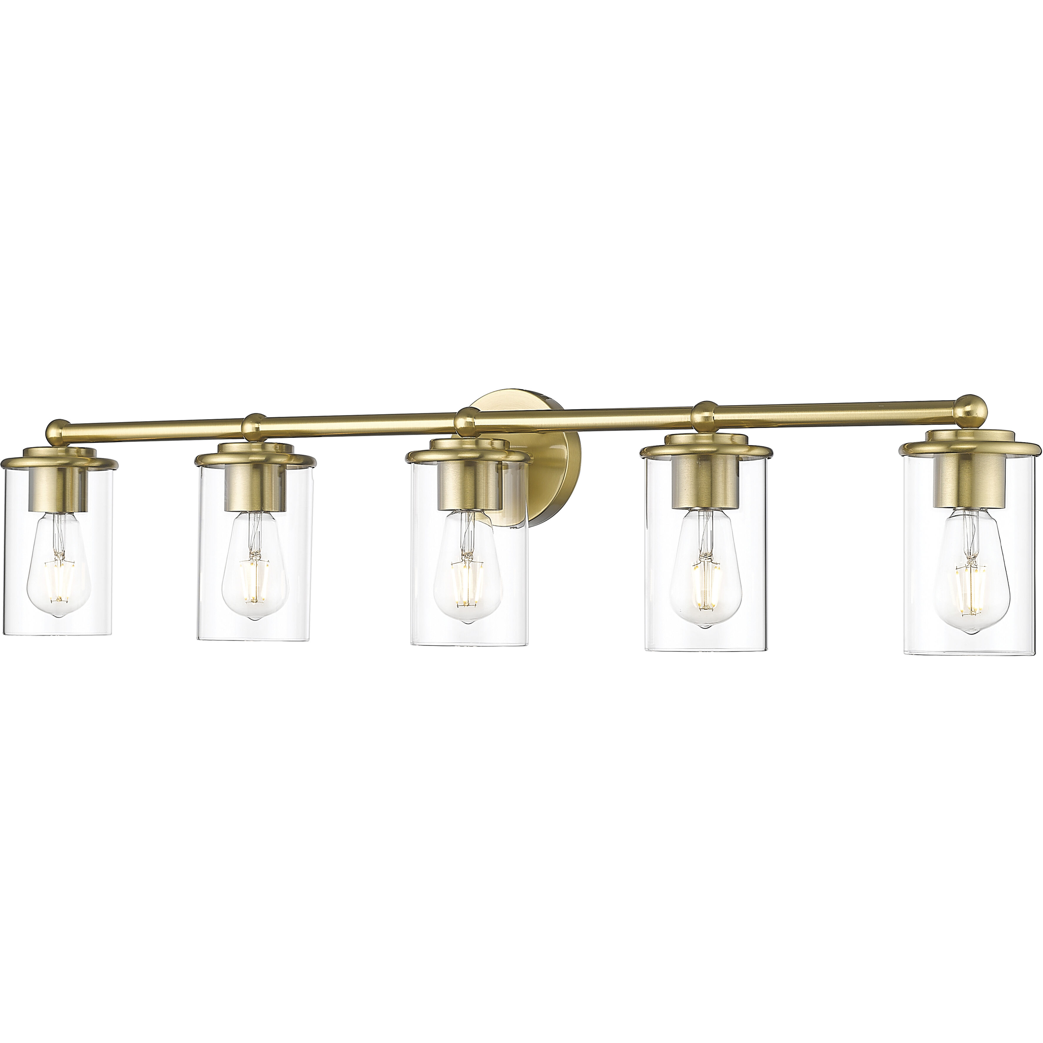 Thayer 5 Light 39 inch Luxe Gold Vanity Wall Light