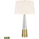 Bodil 31 inch 9.00 watt Clear with Brass Table Lamp Portable Light