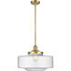 Franklin Restoration Bridgeton 1 Light 11.75 inch Satin Gold Mini Pendant Ceiling Light in Incandescent, Seedy