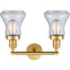 Franklin Restoration Bellmont LED 16.5 inch Satin Gold Bath Vanity Light Wall Light in Clear Glass, Franklin Restoration