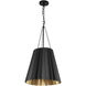 Alora Mood Plisse Pendant Ceiling Light in Matte Black