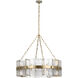 Suzanne Kasler Solera LED 37.25 inch Hand-Rubbed Antique Brass Barrel Chandelier Ceiling Light