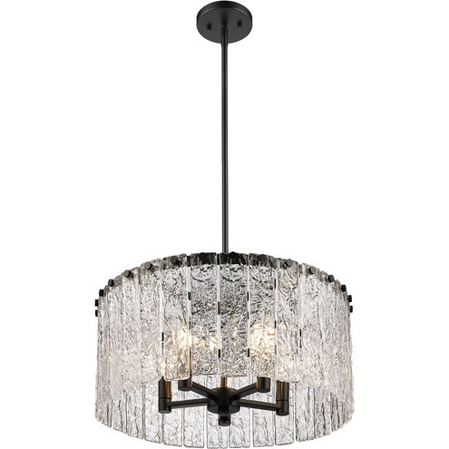 Glacier 5 Light 19 inch Matte Black Pendant Ceiling Light