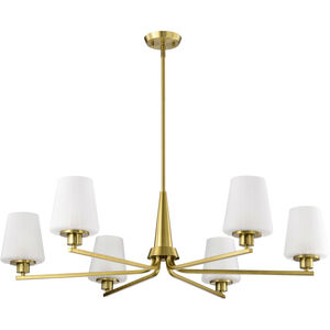 Lune 40 inch Vintage Brass Chandelier Ceiling Light