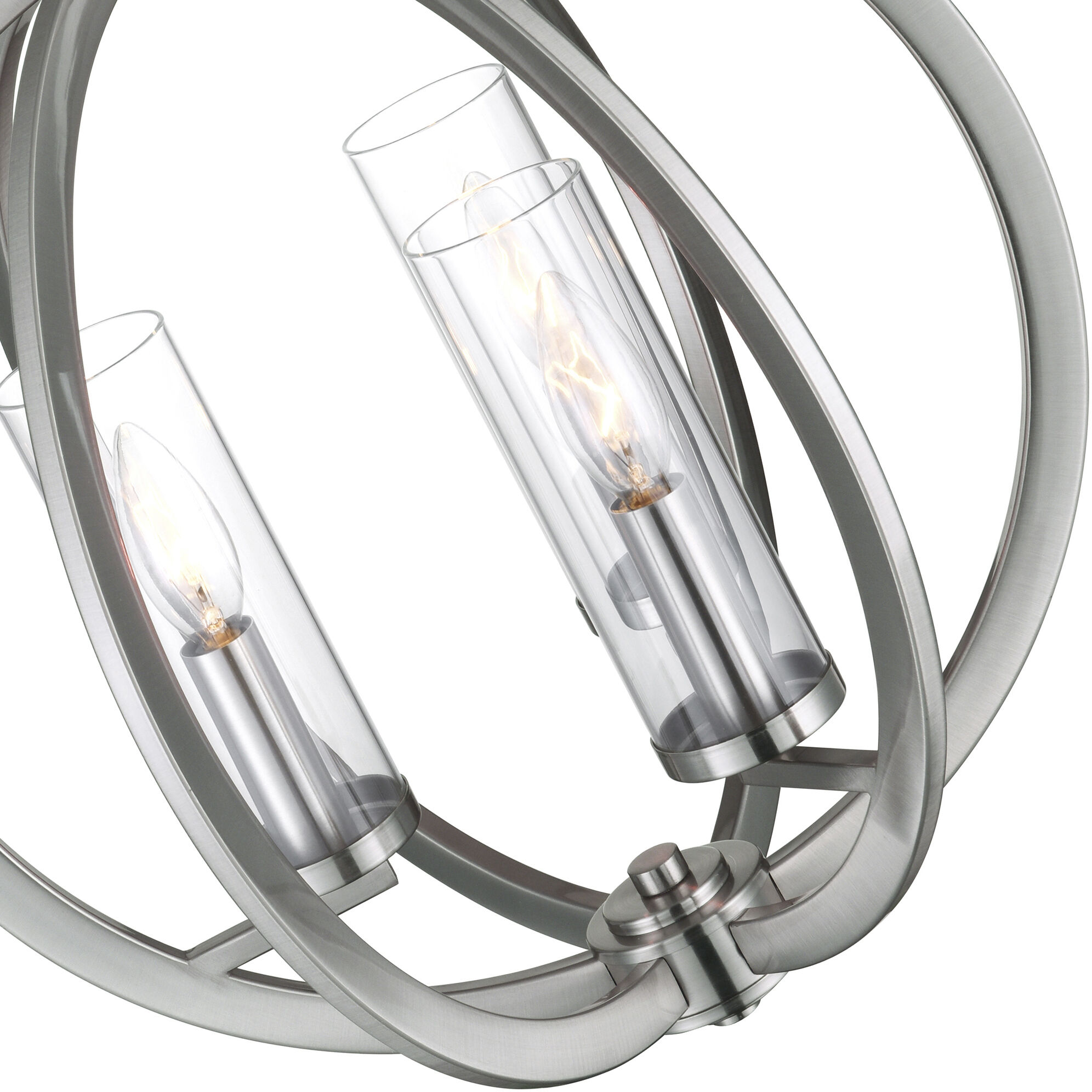 Elton 3 Light 16 inch Satin Nickel Chandelier Ceiling Light