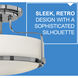 Harper 3 Light 14.5 inch Chrome Indoor Semi-Flush Mount Ceiling Light in White