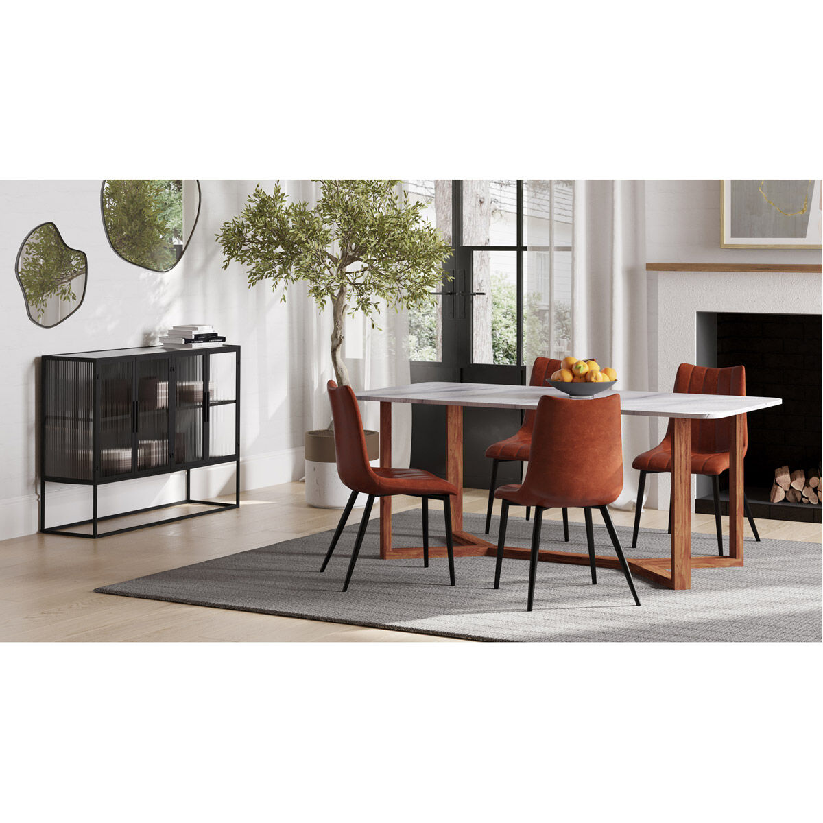 Alibi Brown Dining Chair, Set of 2