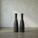 Moris 13 X 3.5 inch Decorative Candle Holder in Black, Set of 2