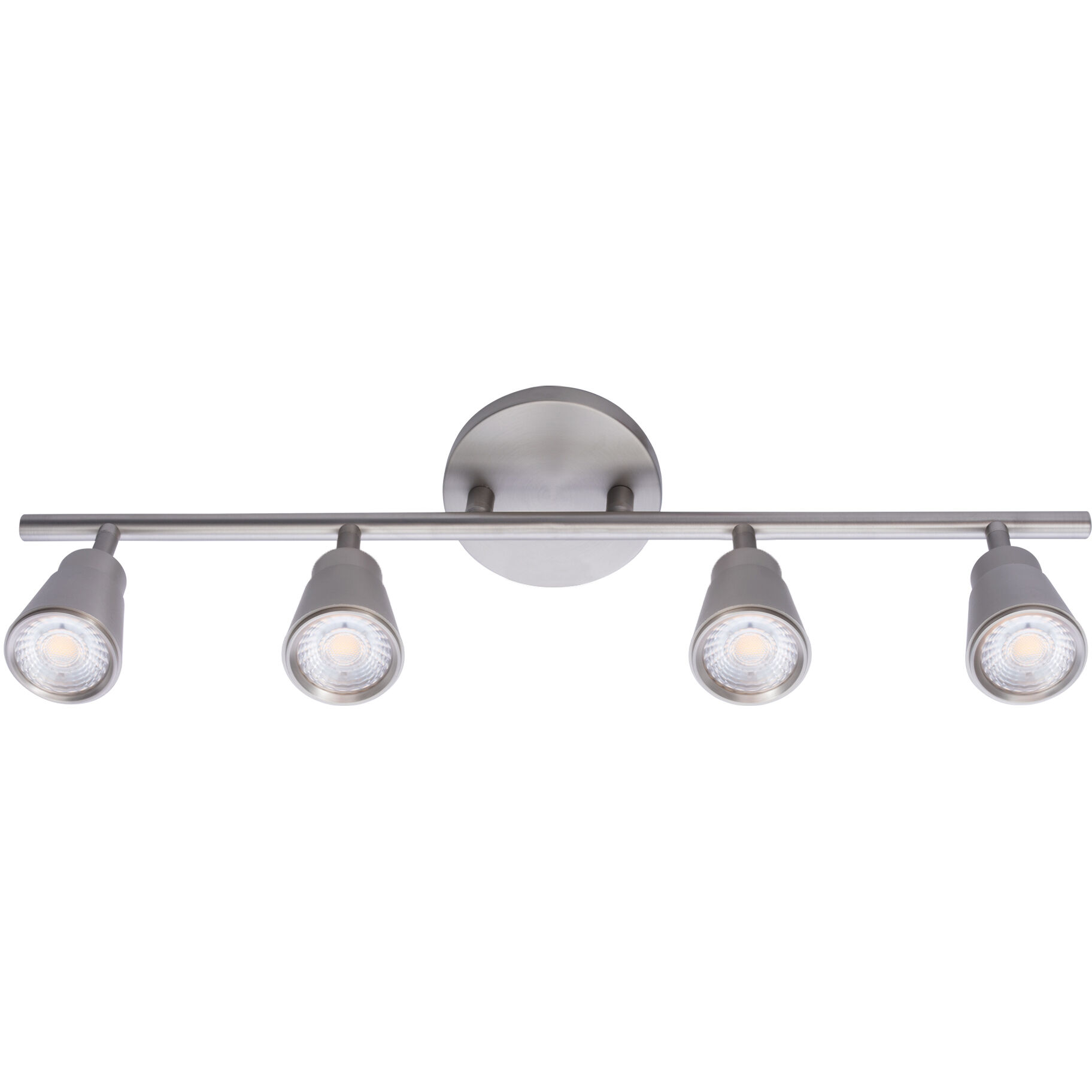 Solo 4 Light 120 Brushed Nickel Fixed Rail Ceiling Light, WAC Limited