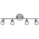 Solo 4 Light 120 Brushed Nickel Fixed Rail Ceiling Light, WAC Limited