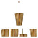 Ripple 6 Light 20.25 inch Bright Gold Leaf Foyer Ceiling Light