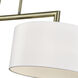 Meridian 2 Light 35 inch Antique Brass Linear Chandelier Ceiling Light, Large