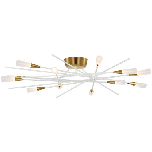 Chapman & Myers Stellar LED 40 inch Matte White Radial Semi-Flush Mount Ceiling Light
