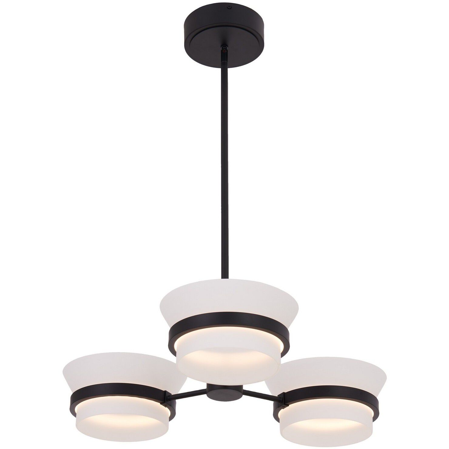 Anel 24 inch Matte Black Chandelier Ceiling Light