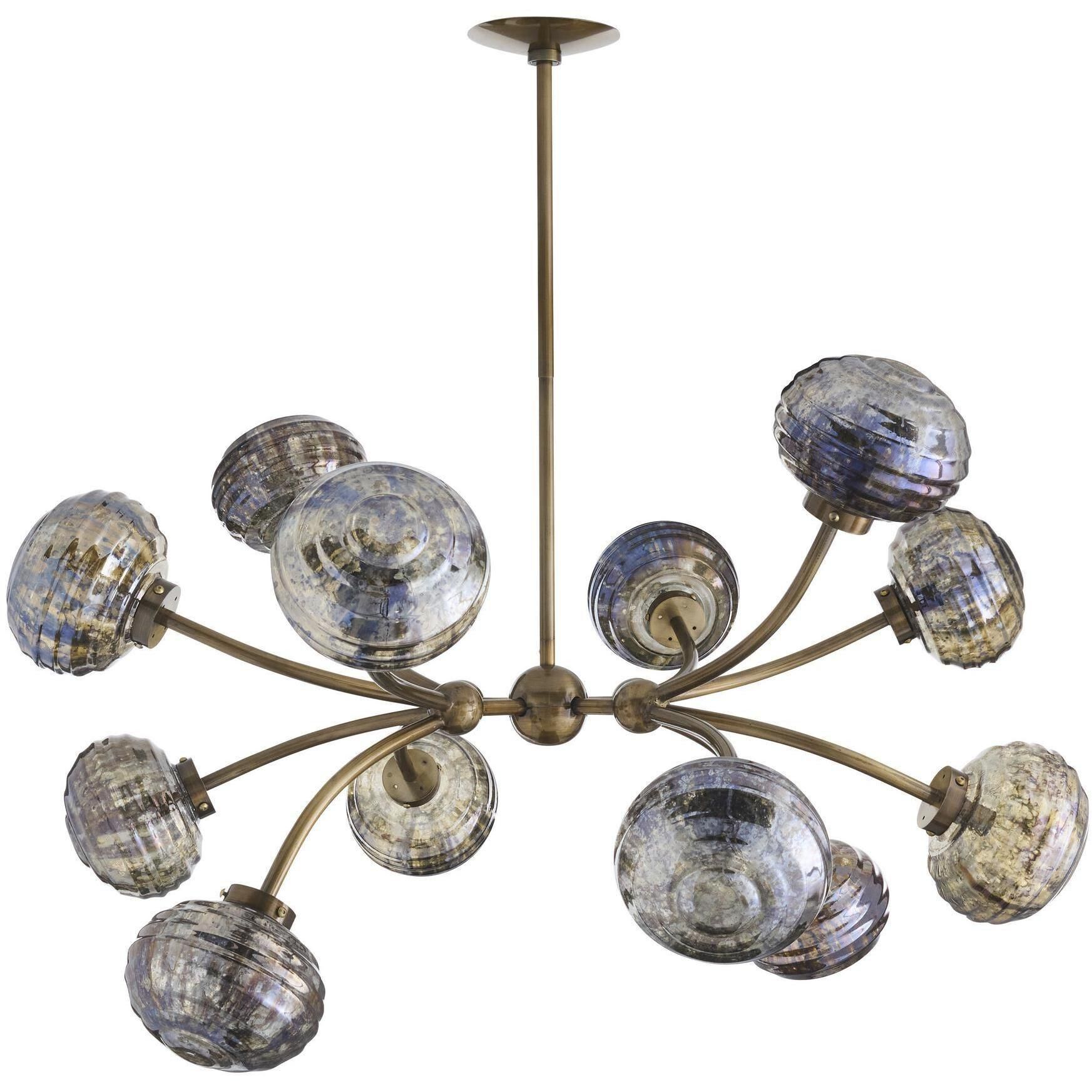 Merrick 12 Light 39 inch Vintage Brass Chandelier Ceiling Light