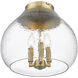 Ariella 3 Light 13.75 inch Brushed Champagne Brass Flush Mount Ceiling Light