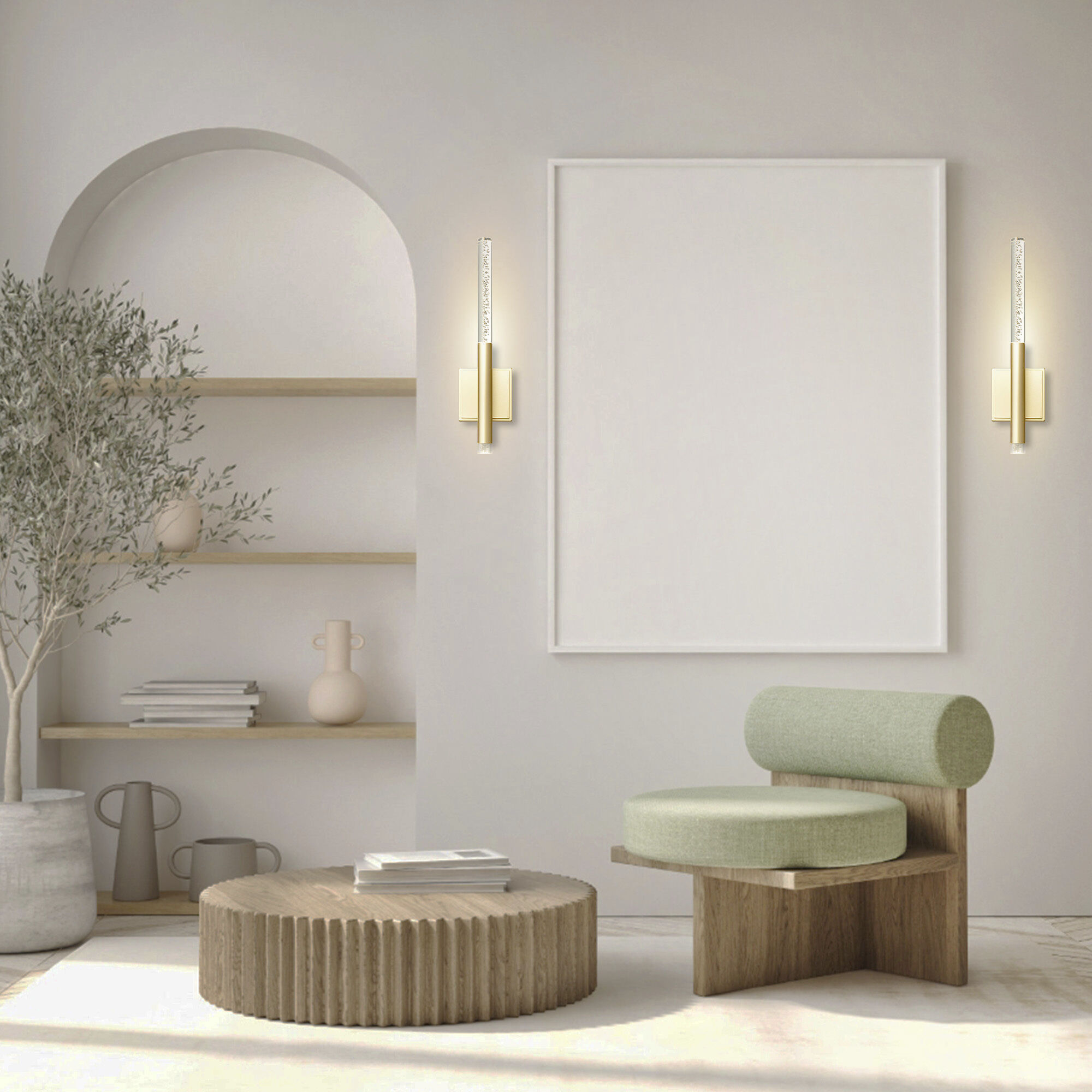 Dragonswatch LED 4.3 inch Satin Gold Wall Light