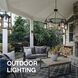 Coastal Elements Republic LED 7 inch Black Outdoor Hanging Lantern, Estate Series