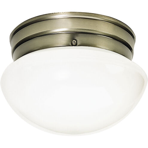 Brentwood 1 Light 8 inch Antique Brass Flush Mount Ceiling Light