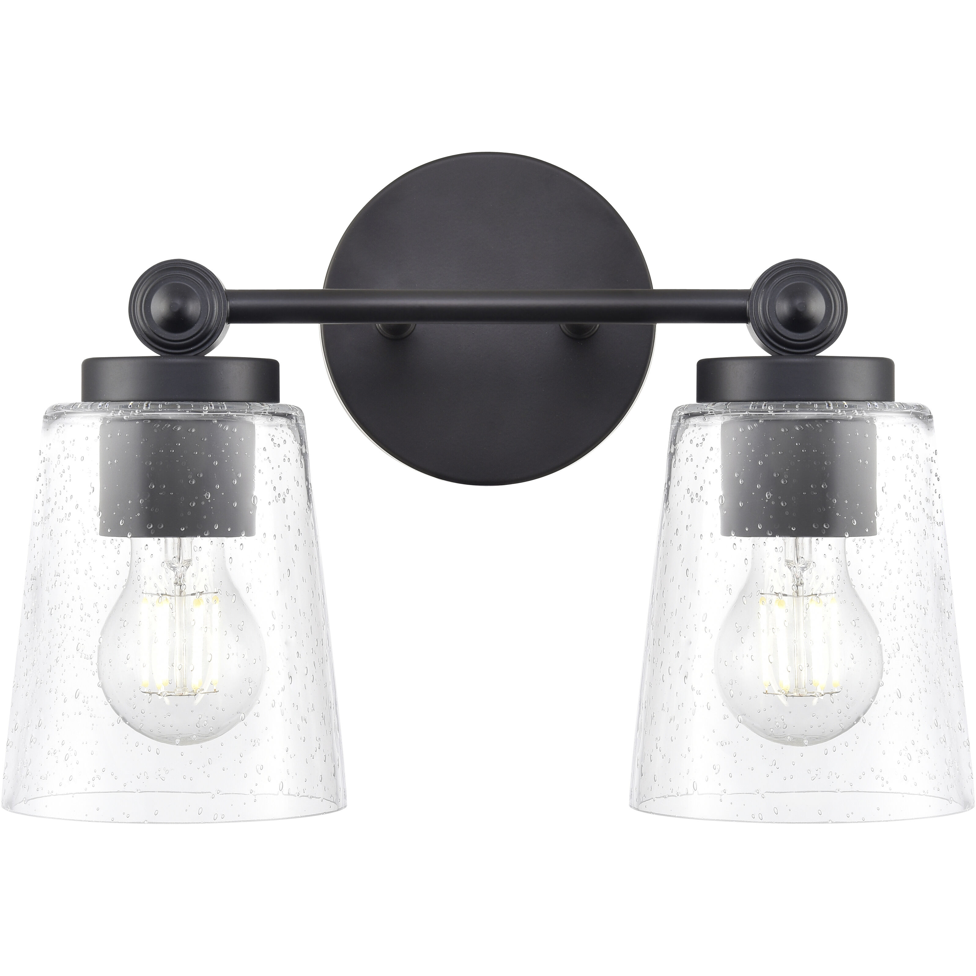 Lauryn 2 Light 13.5 inch Matte Black Bathroom Vanity Light Wall Light