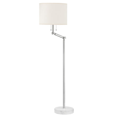 Essex 53 inch 60.00 watt Polished Nickel Floor Lamp Portable Light