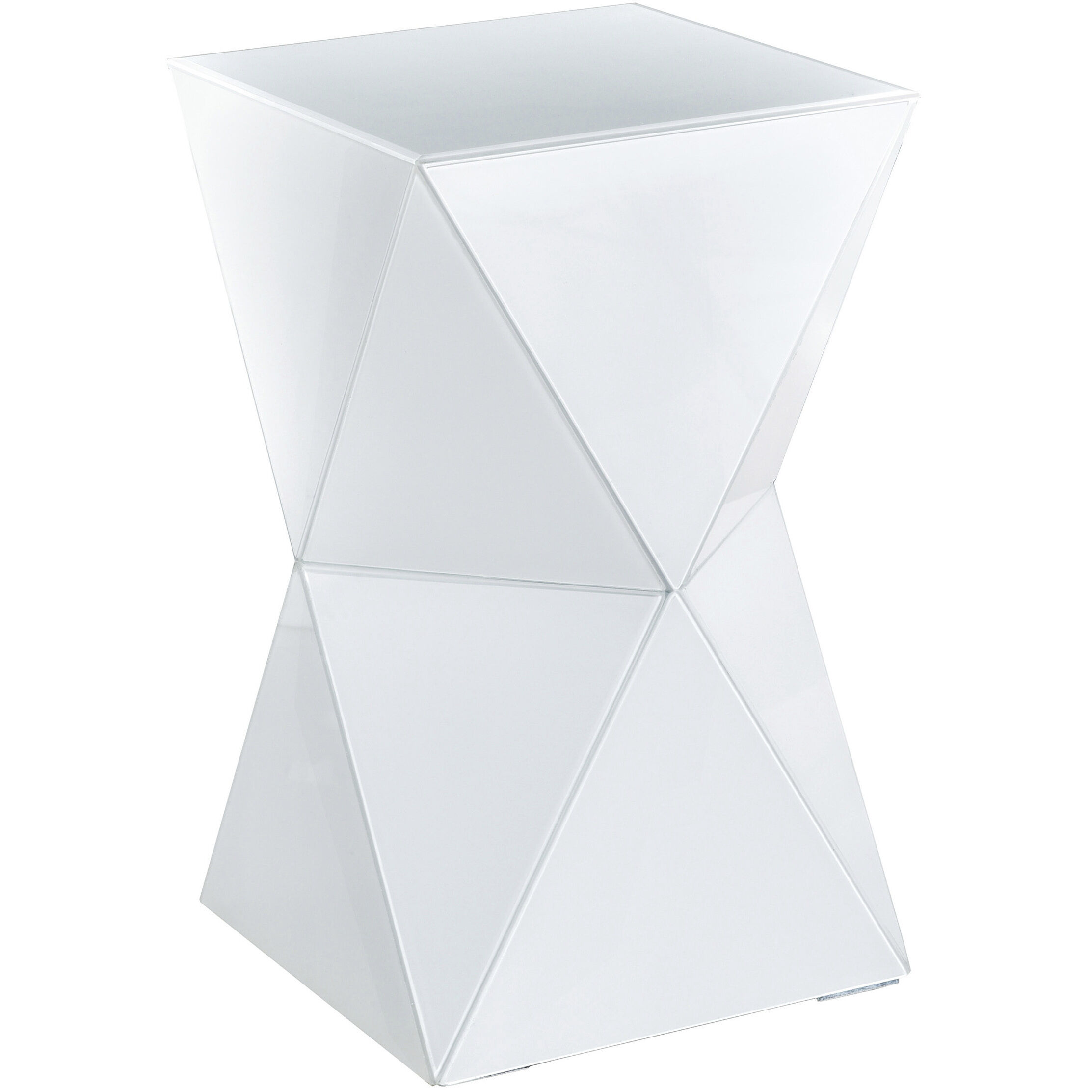 Prism 20.8 X 12.4 inch White Side Table