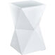 Prism 20.8 X 12.4 inch White Side Table