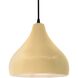 Radiance LED 11.5 inch Muted Yellow and Matte Black Pendant Ceiling Light
