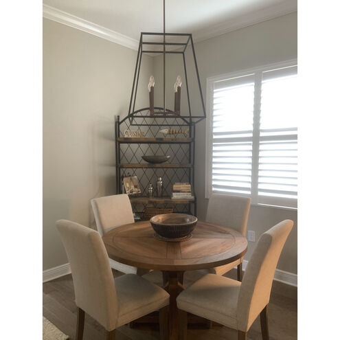 Fulton 4 Light 22 inch Bronze with Heirloom Brass Indoor Foyer Light Ceiling Light