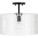 Emerson 1 Light 15 inch Matte Black Semi-Flush Mount Ceiling Light, Convertible Dual Mount