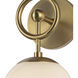 Alora Mood Fiore 1 Light 6 inch Brushed Gold Bath Vanity Light Wall Light