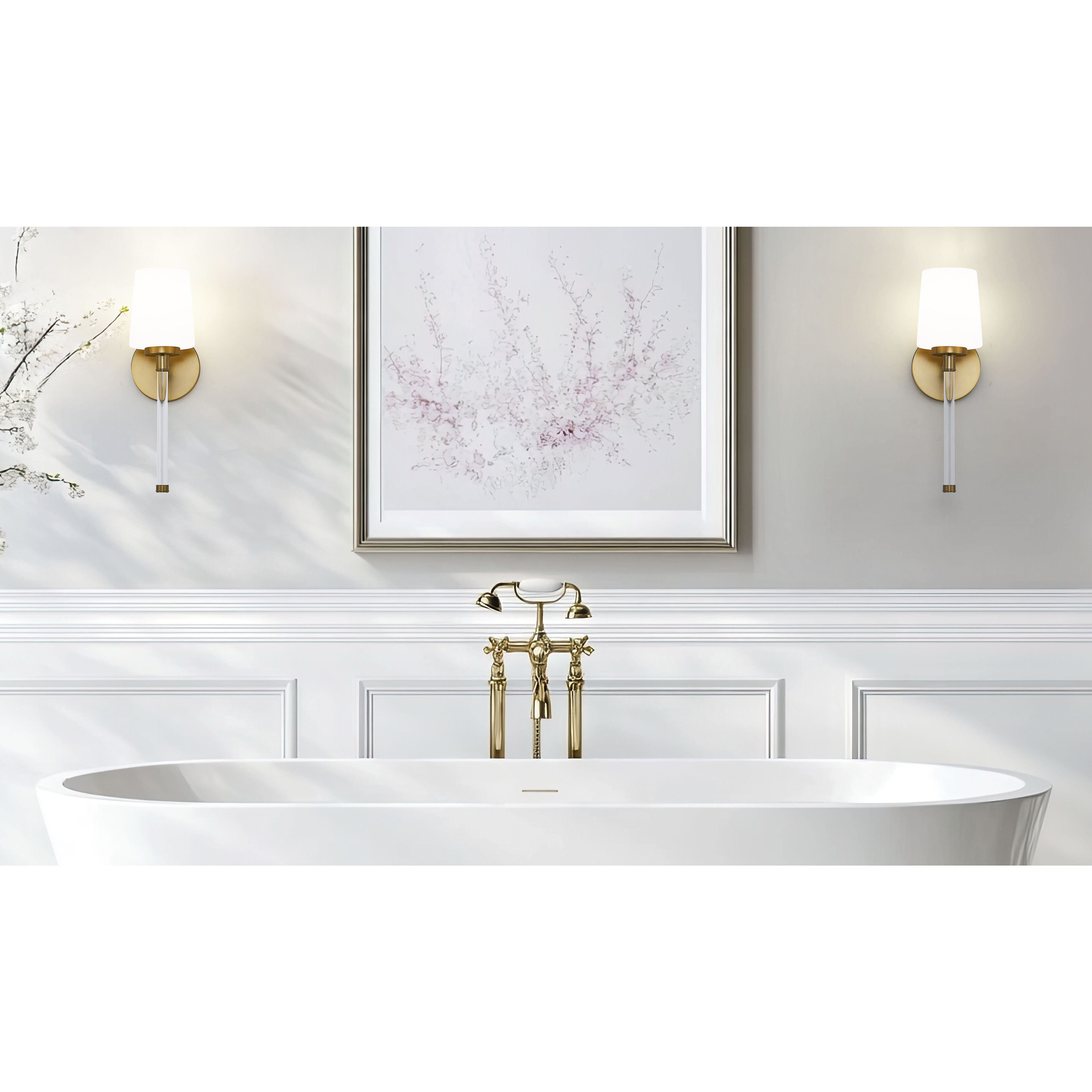 Henri 1 Light 5.25 inch Modern Gold Wall Sconce Wall Light