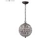 Talgarth 1 Light 10.2 inch Dark Bronze with Clear Mini Pendant Ceiling Light, H-Bar