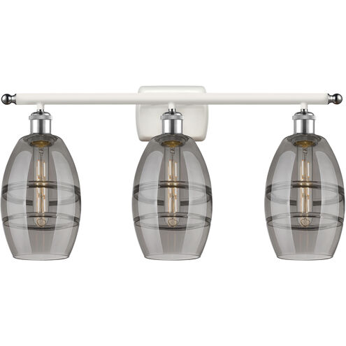 Ballston Vaz 3 Light 25.88 inch White Polished Chrome Bath Vanity Light Wall Light
