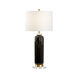 Town Square 31 inch 100.00 watt Black Glaze/Antique Brass/Clear Table Lamp Portable Light